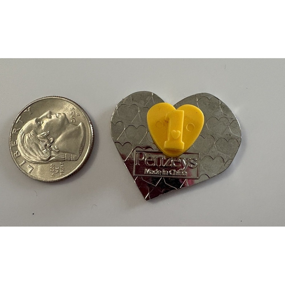 Penzey's Teach Heart Stain Glass Enamel Pin Pinback Lapel Brooch - Picture 3 of 3
